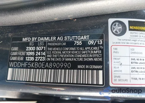 2014 Mercedes-Benz E 350 E 350 Luxury z USA, uszkodzony, nr VIN WDDHF5KB0EA890990